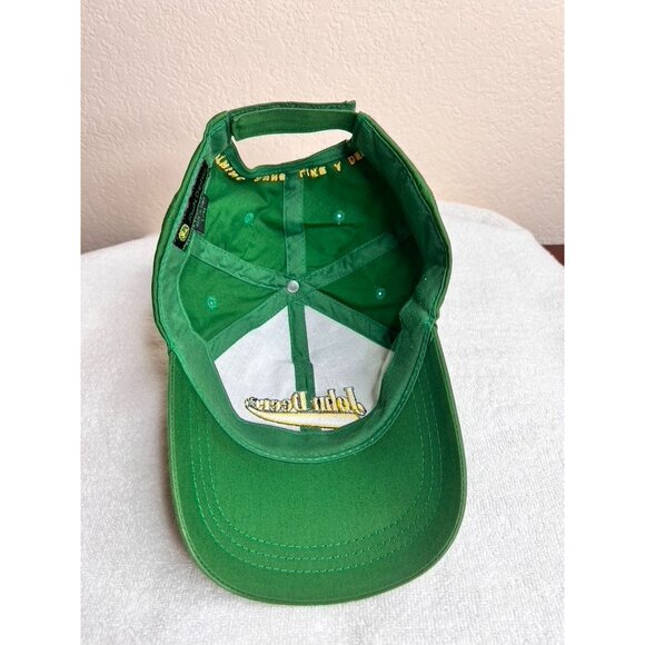 John Deere Green Baseball Cap L/XL Adjustable Strap "Nothing Runs Like A Deere" - Picture 10 of 10